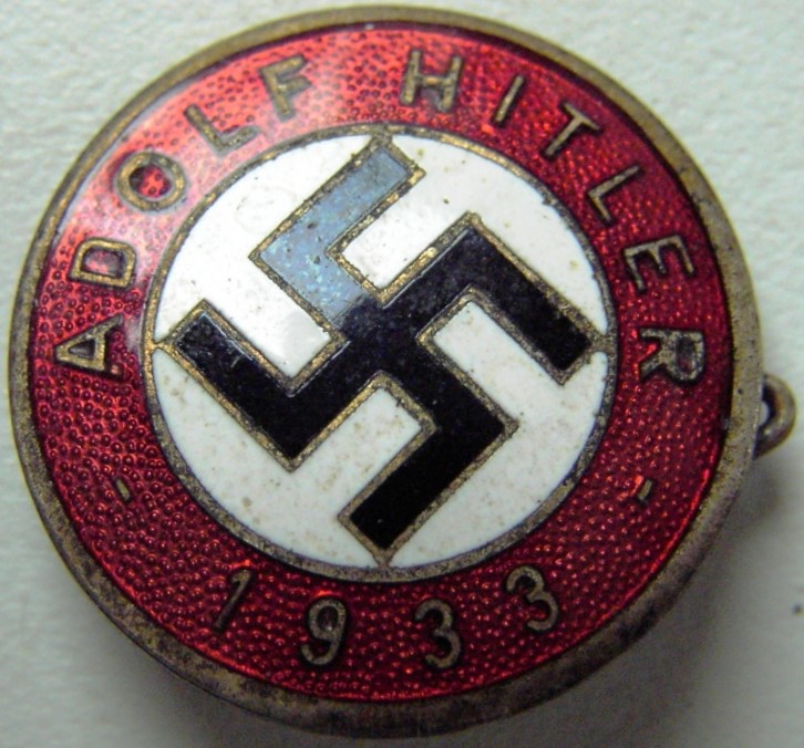 Party badge - Adolf Hitler 1933 - Ges.Gesch. - RZM - Original?