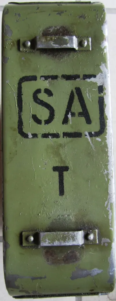 Maxim ammunition box without carrying strap with empty cartridge band - Finnish army 1