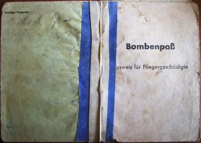 Bombenpass - Ausweis für Fliegergeschädigte - Hannover - Franziska
