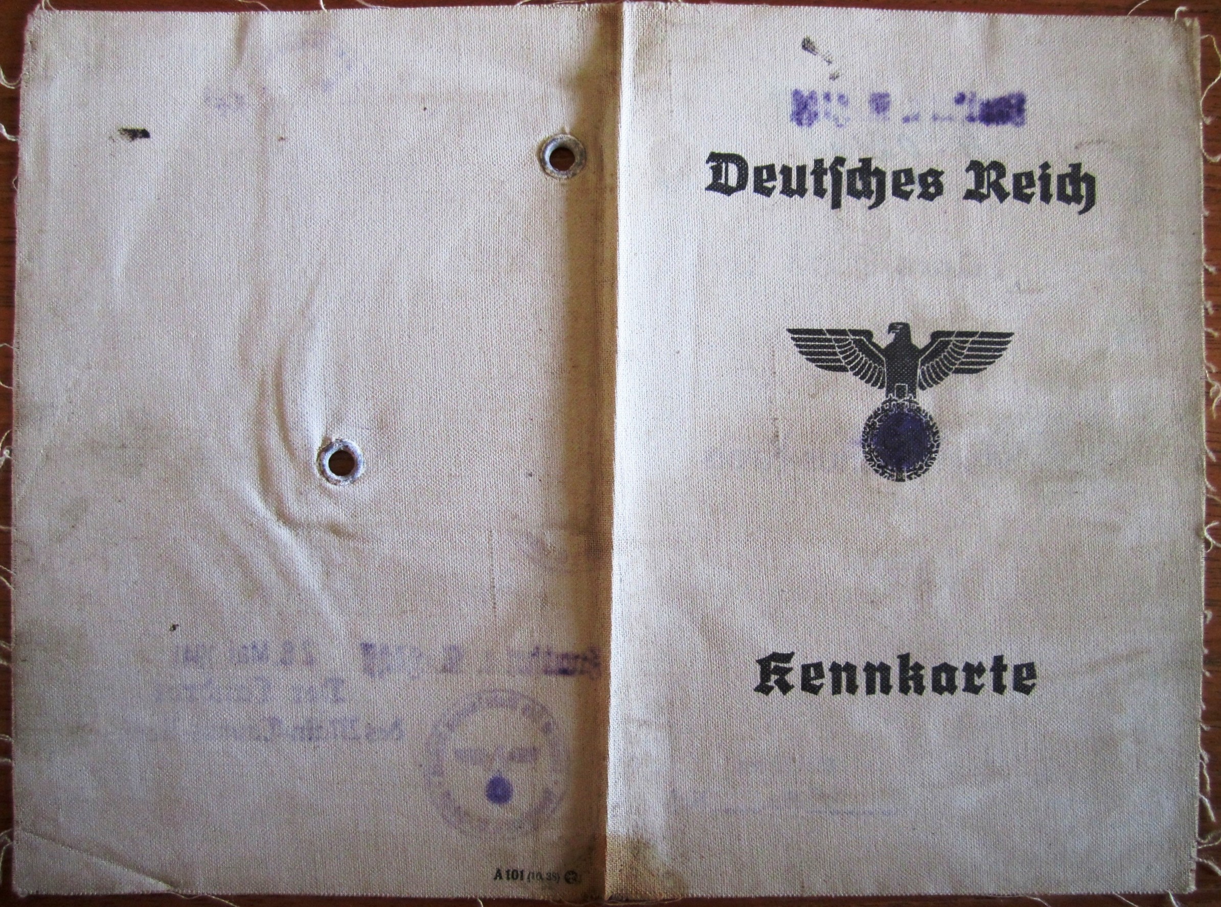Kennkarte - A 02163 - Anna Maria - Kennort Frankfurt am Main - denazified by Military Government of Germany (1945)