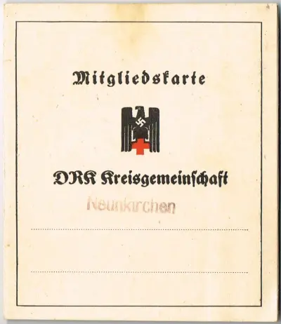 Mitgliedskarte DRK Kreisgemeinschaft - Dora Blanasch - Neunkirchen