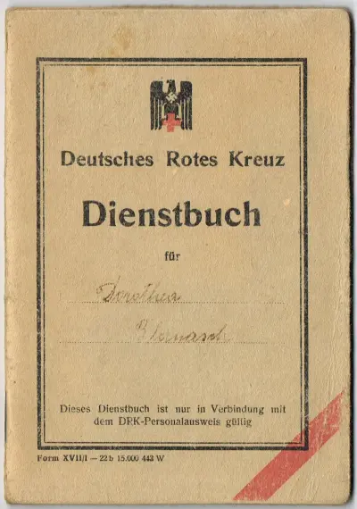 DRK Dienstbuch Nr. 358 of Dorothea Blanasch