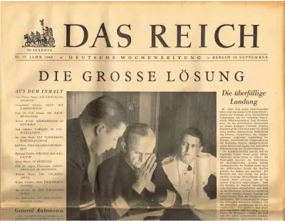 Das Reich - Jahr 1940 - Nr. 19 - Berlin 29. September 1940 - 30 Pfennig