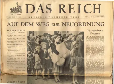 Das Reich - Jahr 1940 - Nr. 23 - Berlin 27. Oktober 1940 - 30 Pfennig