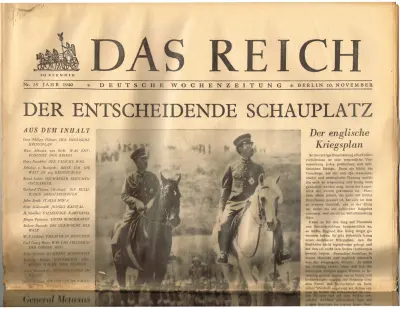 Das Reich - Jahr 1940 - Nr. 25 - Berlin 10. November 1940 - 30 Pfennig