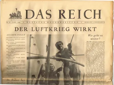 Das Reich - Jahr 1940 - Nr. 28 - Berlin 1. Dezember 1940 - 30 Pfennig