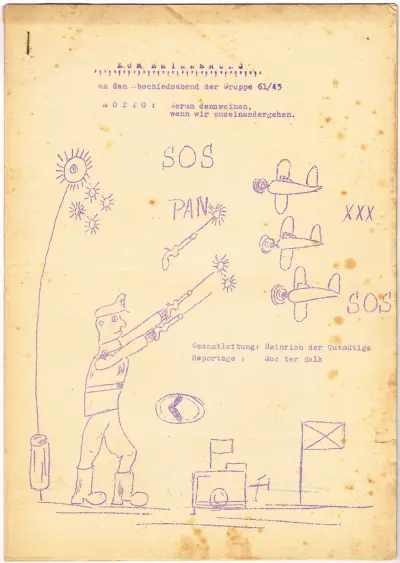 Zur Erinnerung an den Abschiedsabend der Gruppe 61/43