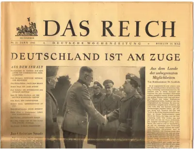 Das Reich - Jahr 1941 - Nr. 21 - Berlin 25. Mai 1941 - 30 Pfennig