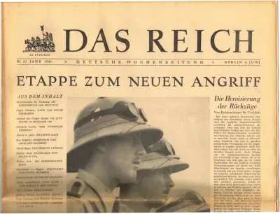 Das Reich - Jahr 1941 - Nr. 23 - Berlin 8. Juni 1941 - 30 Pfennig