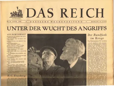 Das Reich - Jahr 1941 - Nr. 24 - Berlin 15. Juni 1941 - 30 Pfennig