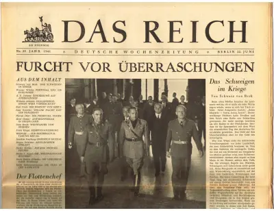 Das Reich - Jahr 1941 - Nr. 25 - Berlin 22. Juni 1941 - 30 Pfennig