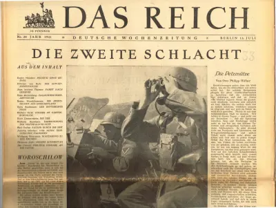 Das Reich - Jahr 1941 - Nr. 28 - Berlin 13. Juli 1941 - 30 Pfennig