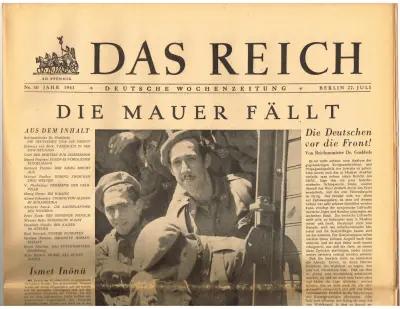 Das Reich - Jahr 1941 - Nr. 30 - Berlin 27. Juli 1941 - 30 Pfennig