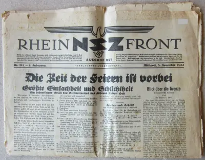NSZ Rheinfront - Ausgabe Ost - 4. Jahrgang - Nr. 261 - Mittwoch, 8. November 1933