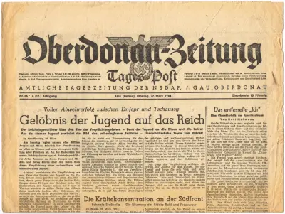 Oberdonau-Zeitung - 7. (17.) Jahrgang - Nr. 86 - Linz (Donau), Montag, 27. Mai 1944 - Einzelpreis 10 Pfennig
