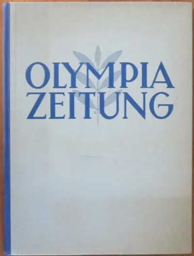 Olympia Zeitung - Winter Games - Newspapers bound into book - grey cover with blue lettering