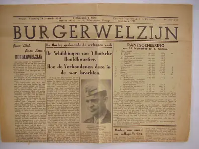 Burgerwelzijn - Brugge, Zaterdag 23 september 1944 - 94e jaar nr 37