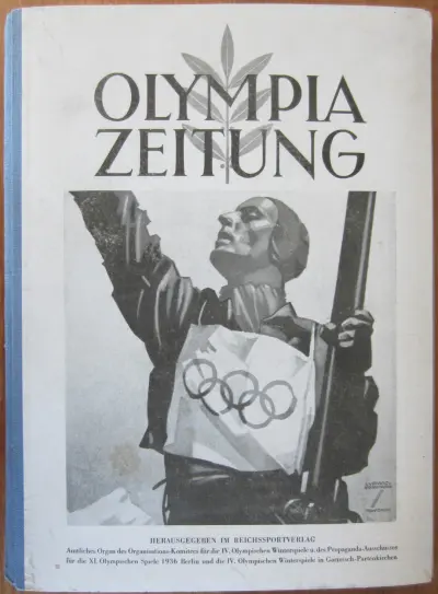 Olympia Zeitung - Winter Games - Newspapers bound into book - Picture on cover