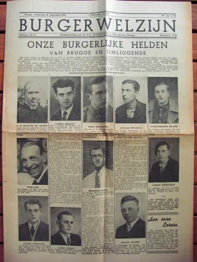 Burgerwelzijn - Brugge, Zaterdag 30 september 1944 - 94e jaar nr 38