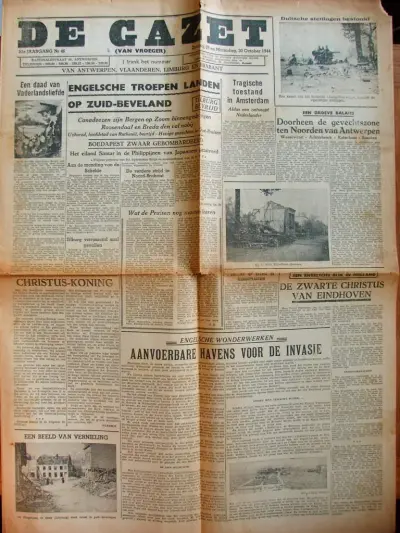 De Gazet (van vroeger) - Zondag, 29 en Maandag, 30 October 1944 - 51ste Jaargang Nr 46