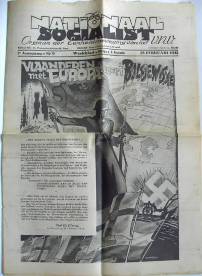 De Nationaal Socialist - Orgaan der Eenheidsbeweging van het V.N.V. - 2e Jaargang - Nr 9 - 28 februari 1942