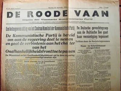 De Roode Vaan - N° 19 (legaal nummer) - Maandag 25 September 1944