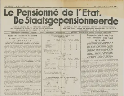 Le Pensionné de l'Etat - De Staatsgepensionneerde - 23e jaar - Nr 6. - Juni 1943