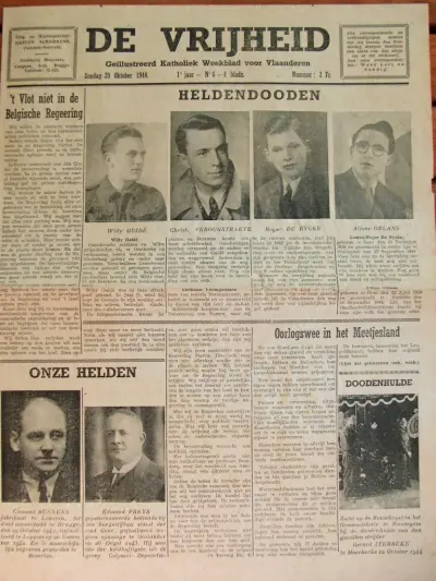De Vrijheid - 1e jaar - Nr 6 - Zondag 29 Oktober 1944 - 4 bladz. - 2 Fr.