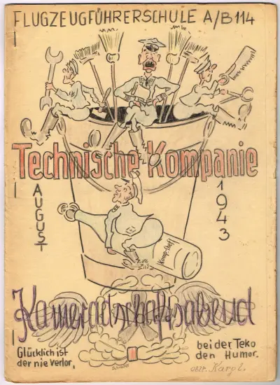 Flugzeugführerschule A/B 114 - Technische Kompanie - Kameradschaftsabend August 1943