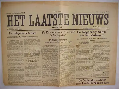 Het Laatste Nieuws - 57e Jaargang Nr 22 - Zaterdag 30 September 1944 - Prijs : 1 FR.