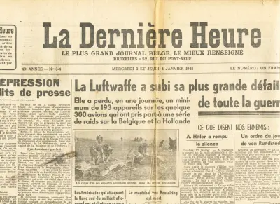 La Dernière Heure - 40 Année - Nos 3-4 - Mercredi 3 et Jeudi 4 Janvier 1945 - Le Numéro : Un Franc