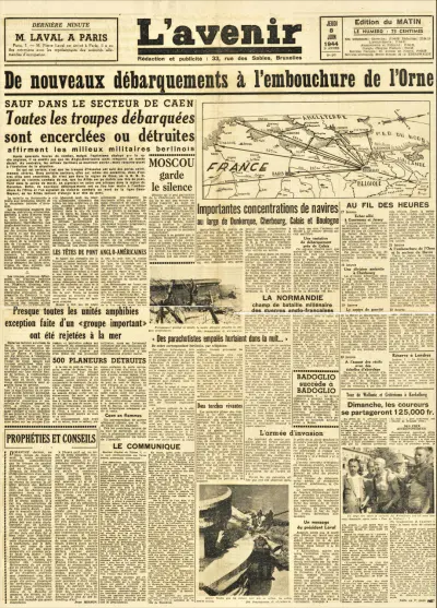 L'avenir - 2e Année - No 267 - Jeudi 8 Juin 1944 - Edition du Matin - Le Numéro : 75 centimes