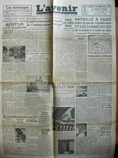 L'avenir - 2e Année - No 341 - Mardi 29 Août 1944 - Edition de Bruxelles - Le Numéro : 1 Franc