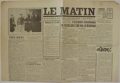 Le Matin - 51e Année - No 82 - Mardi 12 Décembre 1944 -  1 Franc