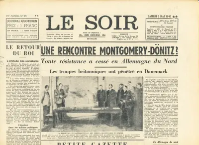 Le Soir - 59me Année - No 99 - Samedi 5 Mai 1945 ** - Prix : 1 Franc