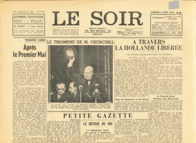 Le Soir - 59me Année - No 104 - Samedi 12 Mai 1945 ** - Prix : 1 Franc