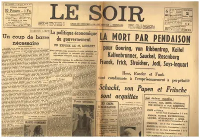 Le Soir - 60e Année - No 273 - Mercredi 2 Octobre 1945 ** - 10 Pages - Prix : 1 Fr.
