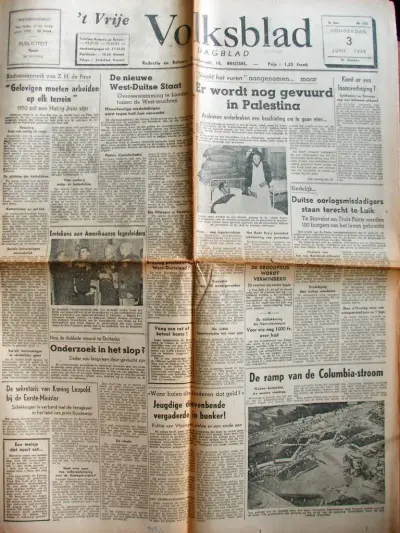 't Vrije Volksblad - 2e Jaar - Nr 155 - Donderdag 3 Juni 1948 - Prijs : 1,25 frank