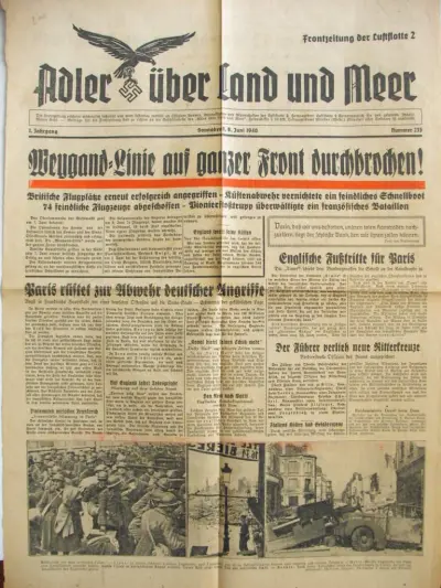 Adler über Land und Meer - 1. Jahrgang - Nummer 233 - Sonnabend, 8. Juni 1940