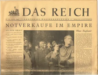 Das Reich - Jahr 1940 - Nr. 16 - Berlin 8. September 1940 - 30 Pfennig